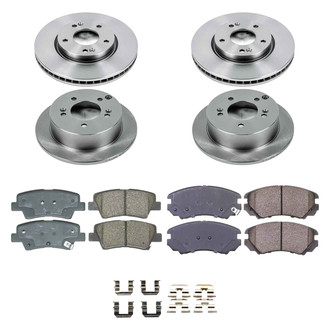 Callahan Brake Parts® - Plain Front and Rear Brake Kit