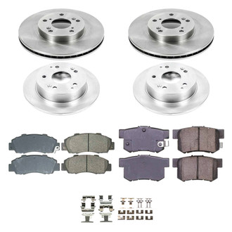 Callahan Brake Parts® - Plain Front and Rear Brake Kit