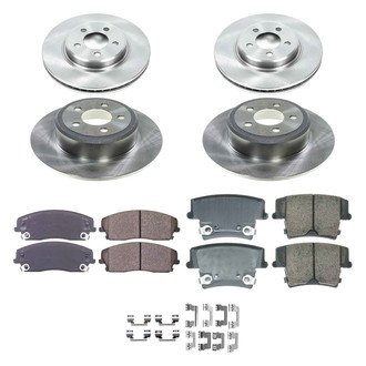 Callahan Brake Parts® - Plain Front and Rear Brake Kit