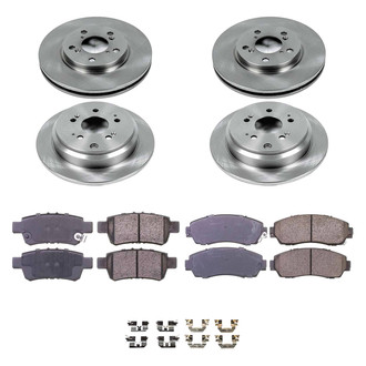Callahan Brake Parts® - Plain Front and Rear Brake Kit