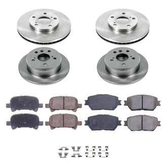 Callahan Brake Parts® - Plain Front and Rear Brake Kit