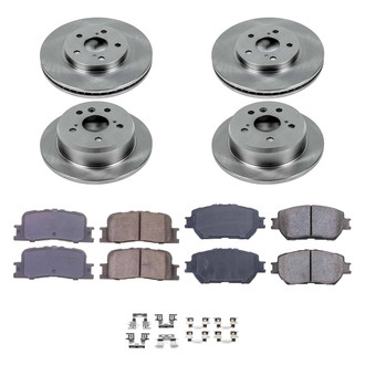 Callahan Brake Parts® - Plain Front and Rear Brake Kit