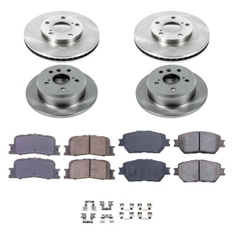 Callahan Brake Parts® - Plain Front and Rear Brake Kit