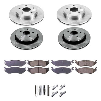 Callahan Brake Parts® - Plain Front and Rear Brake Kit