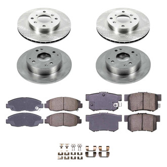 Callahan Brake Parts® - Plain Front and Rear Brake Kit