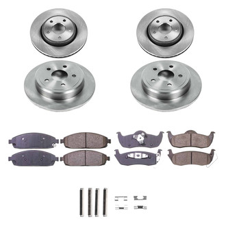 Callahan Brake Parts® - Plain Front and Rear Brake Kit