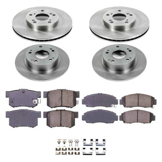 Callahan Brake Parts® - Plain Front and Rear Brake Kit
