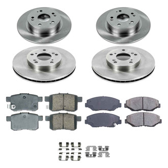 Callahan Brake Parts® - Plain Front and Rear Brake Kit