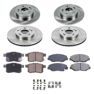 Callahan Brake Parts® - Plain Front and Rear Brake Kit