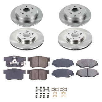 Callahan Brake Parts® - Plain Front and Rear Brake Kit