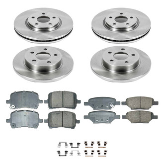Callahan Brake Parts® - Plain Front and Rear Brake Kit