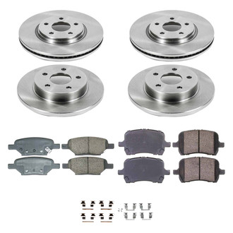 Callahan Brake Parts® - Plain Front and Rear Brake Kit