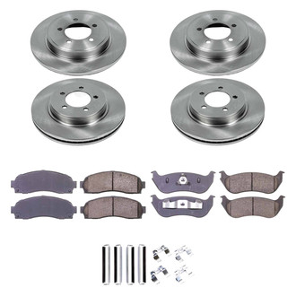 Callahan Brake Parts® - Plain Front and Rear Brake Kit