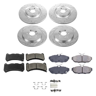 Callahan Brake Parts® - Drilled and Slotted Front and Rear Brake Kit