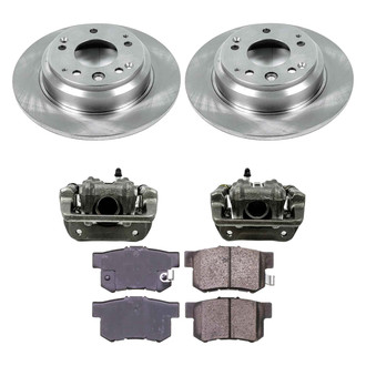 Callahan Brake Parts® - Plain Rear Brake Kit with Calipers
