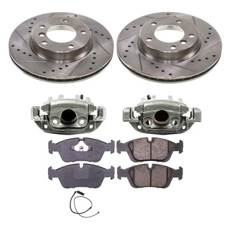 Callahan Brake Parts® - Drilled & Slotted Brake Kit with Calipers