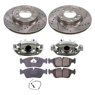 Callahan Brake Parts® - Drilled and Slotted Front Brake Kit with Calipers