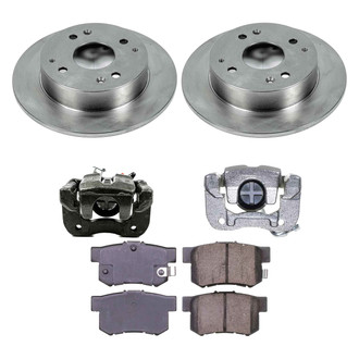 Callahan Brake Parts® - Plain Rear Brake Kit with Calipers