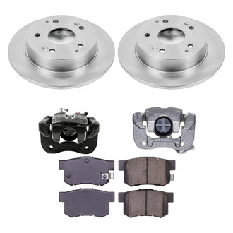 Callahan Brake Parts® - Plain Rear Brake Kit with Calipers