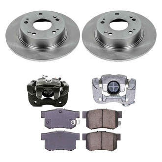 Callahan Brake Parts® - Plain Rear Brake Kit with Calipers