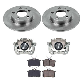 Callahan Brake Parts® - Plain Rear Brake Kit with Calipers
