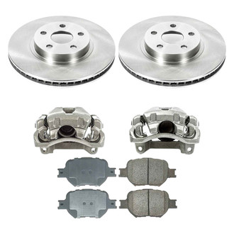 Callahan Brake Parts® - Plain Front Brake Kit with Calipers