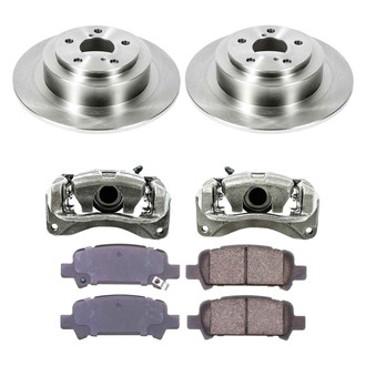 Callahan Brake Parts® - Plain Rear Brake Kit with Calipers