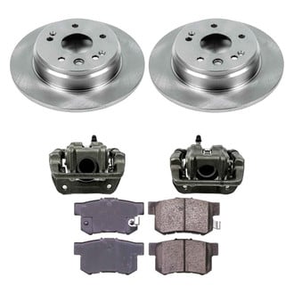 Callahan Brake Parts® - Plain Rear Brake Kit with Calipers