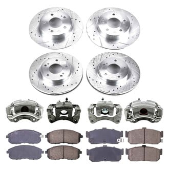 Callahan Brake Parts® - Drilled and Slotted Brake Kit with Calipers