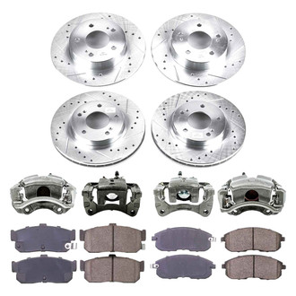 Callahan Brake Parts® - Drilled and Slotted Brake Kit with Calipers