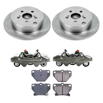 Callahan Brake Parts® - Plain Rear Brake Kit with Calipers