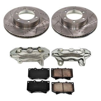 Callahan Brake Parts® - Drilled and Slotted Front Brake Kit with Calipers