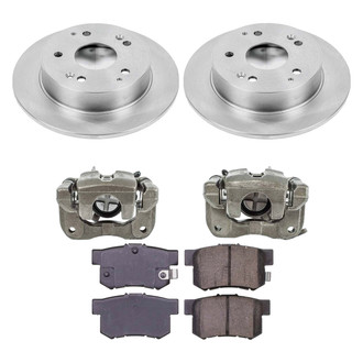 Callahan Brake Parts® - Plain Rear Brake Kit with Calipers