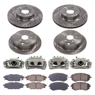 Callahan Brake Parts® - Drilled and Slotted Brake Kit with Calipers