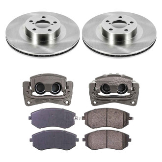 Callahan Brake Parts® - Plain Front Brake Kit with Calipers