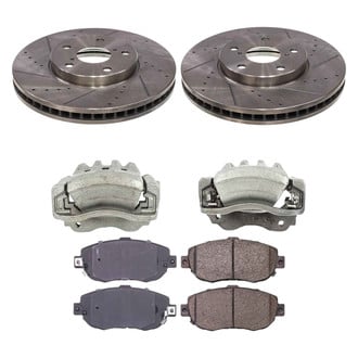 Callahan Brake Parts® - Drilled and Slotted Brake Kit with Calipers