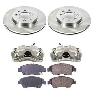 Callahan Brake Parts® - Plain Front Brake Kit with Calipers