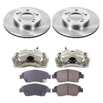 Callahan Brake Parts® - Plain Front Brake Kit with Calipers