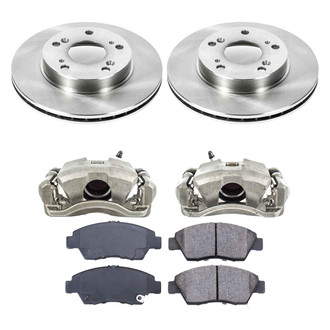 Callahan Brake Parts® - Plain Front Brake Kit with Calipers