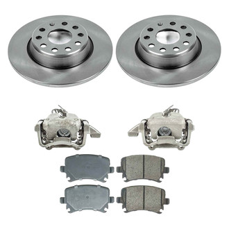 Callahan Brake Parts® - Plain Rear Brake Kit with Calipers
