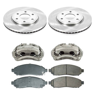 Callahan Brake Parts® - Plain Front Brake Kit with Calipers