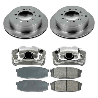 Callahan Brake Parts® - Plain Rear Brake Kit with Calipers