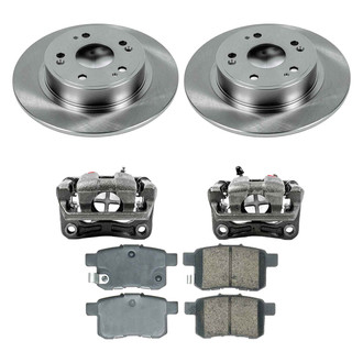 Callahan Brake Parts® - Plain Rear Brake Kit with Calipers