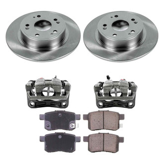 Callahan Brake Parts® - Plain Rear Brake Kit with Calipers