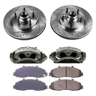Callahan Brake Parts® - Drilled and Slotted Front Brake Kit with Calipers