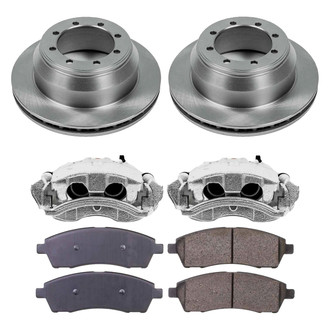 Callahan Brake Parts® - Plain Rear Brake Kit with Calipers