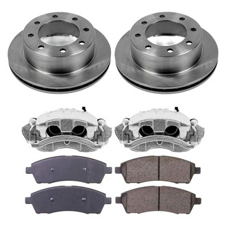 Callahan Brake Parts® - Plain Rear Brake Kit with Calipers