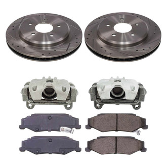 Callahan Brake Parts® - Drilled & Slotted Brake Kit with Calipers
