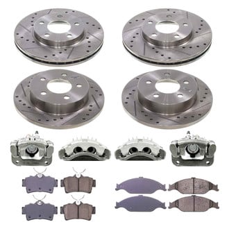 Callahan Brake Parts® - Drilled and Slotted Brake Kit with Calipers