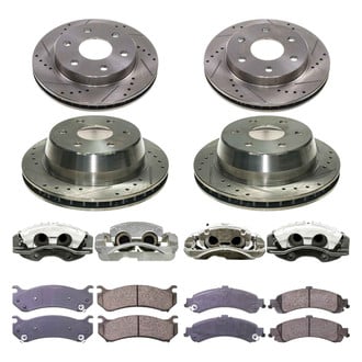 Callahan Brake Parts® - Drilled and Slotted Brake Kit with Calipers